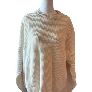 Cabela’s Cream Knit Sweater Mens XL 100% Cotton Chunky Ribbed USA Made